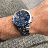  Shop Authentic Tissot PRC 200 Chronograph Quartz Blue Dial Silver Steel Strap Watch For Men - T114.417.11.047.00 - Luxxuri