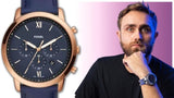  Shop Authentic Fossil Grant Chronograph Black Dial Blue Leather Strap Watch for Men - FS5061 - Luxxuri