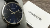  Shop Authentic Calvin Klein Posh Black Dial Black Leather Strap Watch for Men - K8Q311C1 - Luxxuri