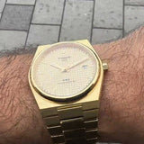  Shop Authentic Tissot PRX Powermatic 80 Gold Dial Gold Steel Strap Watch for Men - T137.407.33.021.00 - Luxxuri