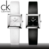  Shop Authentic Calvin Klein Mark Silver Dial White Leather Strap Watch for Women - K3R231L6 - Luxxuri