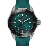  Shop Authentic Tag Heuer Aquaracer Professional 300 Automatic Diamonds Green Dial Green Rubber Strap Watch for Women - WBP231G.FT6226 - Luxxuri