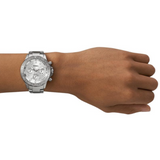  Shop Authentic Fossil Bannon Multifunction Chronograph Silver Dial Silver Steel Strap Watch for Men - BQ2490 - Luxxuri