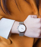  Shop Authentic Calvin Klein Minimal White Dial Silver Mesh Bracelet Watch for Women - K3M2212Y - Luxxuri
