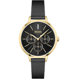  Shop Authentic Hugo Boss Symphony Black Dial Black Mesh Bracelet Watch for Women - 1502601 - Luxxuri