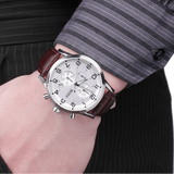  Shop Authentic Hugo Boss Navigator White Dial Brown Leather Strap Watch for Men - 1513495 - Luxxuri