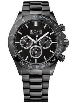  Shop Authentic Hugo Boss Ikon Chronograph Black Dial Black Steel Strap Watch for Men - 1512961 - Luxxuri