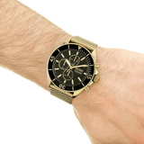  Shop Authentic Hugo Boss Admiral Chronograph Black Dial Gold Mesh Bracelet Watch for Men - 1513906 - Luxxuri
