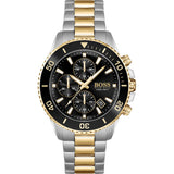  Shop Authentic Hugo Boss Admiral Black Dial Two Tone Steel Strap Watch for Men - 1513908 - Luxxuri