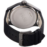  Shop Authentic Hugo Boss Aeroliner Chronograph Black Dial Black Leather Strap Watch For Men - 1513086 - Luxxuri