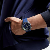  Shop Authentic Hugo Boss Globetrotter Blue Dial Blue Silicone Strap Watch for Men - 1513821 - Luxxuri