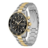  Shop Authentic Hugo Boss Admiral Black Dial Two Tone Steel Strap Watch for Men - 1513908 - Luxxuri