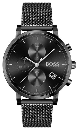  Shop Authentic Hugo Boss Integrity Black Dial Black Mesh Bracelet Watch for Men - 1513813 - Luxxuri