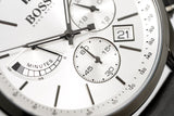  Shop Authentic Hugo Boss Grand Prix White Dial Grey Leather Strap Watch for Men - 1513633 - Luxxuri