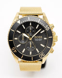  Shop Authentic Hugo Boss Ocean Edition Black Dial Gold Mesh Bracelet Watch for Men - 1513703 - Luxxuri
