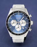 Shop Authentic Hugo Boss Chronograph Blue Dial Silver Steel Strap Watch for Men - 1513630 - Luxxuri