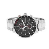  Shop Authentic Hugo Boss Rafale Chronograph Black Dial Silver Steel Strap Watch for Men - 1513509 - Luxxuri