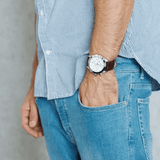  Shop Authentic Hugo Boss Ikon White Dial Brown Leather Strap Watch for Men - 1513175 - Luxxuri