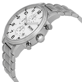  Shop Authentic Hugo Boss Aeroliner Chronograph White Dial Silver Steel Strap Watch for Men - 1513182 - Luxxuri