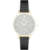  Shop Authentic Hugo Boss Symphony Black Dial Black Mesh Bracelet Watch for Women - 1502601 - Luxxuri