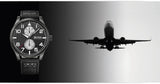  Shop Authentic Hugo Boss Aeroliner Chronograph Black Dial Black Leather Strap Watch For Men - 1513086 - Luxxuri