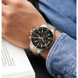  Shop Authentic Hugo Boss Admiral Black Dial Two Tone Steel Strap Watch for Men - 1513908 - Luxxuri