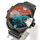 Shop Authentic Diesel Uber Chief Chronograph Red Dial Black Steel Strap Watch For Men - DZ7373 - Luxxuri