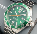  Shop Authentic Tag Heuer Formula 1 Limited Edition Green Dial Silver Steel Strap Watch for Men - WAZ1017.BA0842 - Luxxuri
