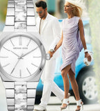  Shop Authentic Michael Kors Channing Quartz White Dial Two Tone Steel Strap Watch For Women - MK6649 - Luxxuri