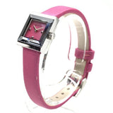  Shop Authentic Gucci G-Frame Square Fuchsia Mother of Pearl Dial Fuchsia Leather Strap Watch For Women - YA128533 - Luxxuri