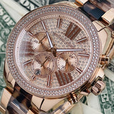 Shop Authentic Michael Kors Wren Diamonds Rose Gold Dial Two Tone Steel Strap Watch for Women - MK6159 - Luxxuri