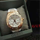  Shop Authentic Guess Luna Diamonds White Dial White Rubber Strap Watch for Women - W0653L3 - Luxxuri