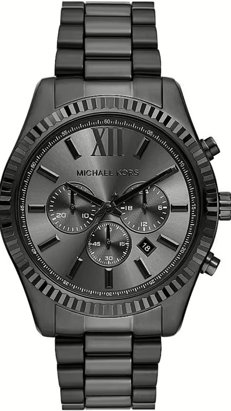  Shop Authentic Michael Kors Lexington Chronograph Black Dial Black Steel Strap Watch for Men - MK9154 - Luxxuri