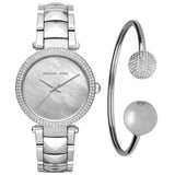  Shop Authentic Michael Kors Parker Mother of Pearl Silver Steel Strap Watch for Women - MK6424 - Luxxuri