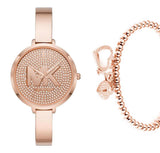  Shop Authentic Michael Kors Charley Quartz Crystals Rose Gold Dial Rose Gold Steel Strap Watch For Women - MK4433 - Luxxuri