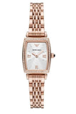  Shop Authentic Emporio Armani Gianni T Bar Quartz Crystals White Dial Rose Gold Steel Strap Watch For Women - AR11406 - Luxxuri