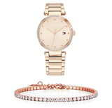  Shop Authentic Tommy Hilfiger Lynn Quartz Rose Gold Dial Rose Gold Steel Strap Watch For Women - 1782237 - Luxxuri