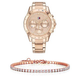  Shop Authentic Tommy Hilfiger Haven Chronograph Rose Gold Dial Rose Gold Steel Strap Watch For Women - 1782197 - Luxxuri