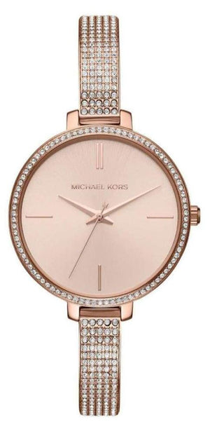  Shop Authentic Michael Kors Jaryn Quartz Rose Gold Dial Rose Gold Steel Strap Watch For Women - MK3785 - Luxxuri
