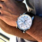  Shop Authentic Hugo Boss Navigator White Dial Brown Leather Strap Watch for Men - 1513495 - Luxxuri