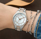  Shop Authentic Michael Kors Lauryn Quartz Mother of Pearl White Dial Two Tone Steel Strap Watch For Women - MK4366 - Luxxuri