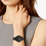  Shop Authentic Emporio Armani Gianni T Bar All Black Diamond Dial Watch For Women - AR11245 - Luxxuri