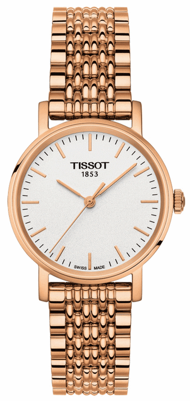 Shop Authentic Tissot T Classic Everytime Small White Dial Rose Gold Mesh Bracelet Watch For Women - T109.210.33.031.00 - Luxxuri