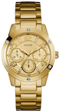  Shop Authentic Guess Crystal Multifunction Gold Dial Gold Steel Strap Watch for Women - W0778L2 - Luxxuri