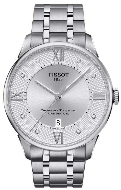  Shop Authentic Tissot Chemin Des Tourelles Powermatic 80 Diamonds Silver Dial Silver Steel Strap Watch for Men - T099.407.11.033.00 - Luxxuri