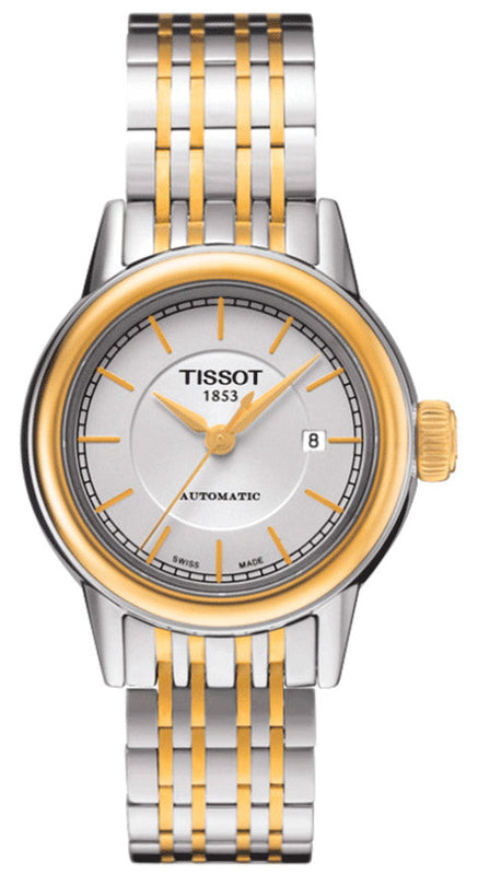  Shop Authentic Tissot Carson Automatic Silver Dial Two Tone Steel Strap Watch For Women - T085.207.22.011.00 - Luxxuri