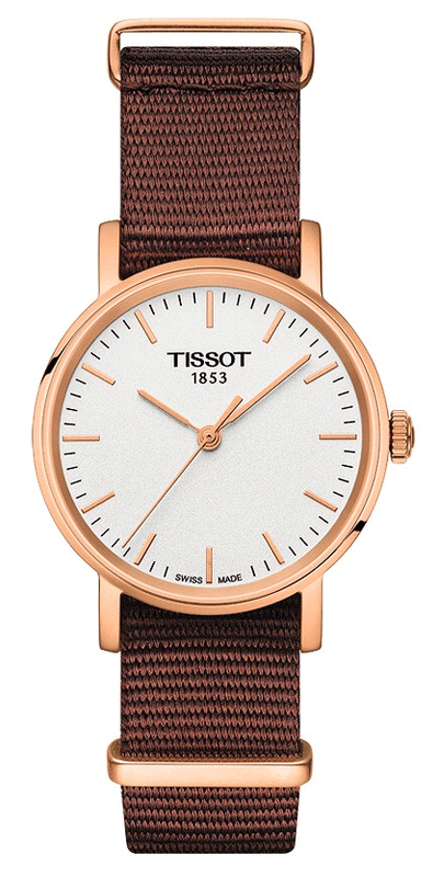  Shop Authentic Tissot Everytime Desire White Dial Maroon NATO Strap Watch for Women - T109.210.37.031.00 - Luxxuri
