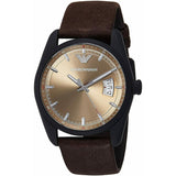  Shop Authentic Emporio Armani Sportivo Chronograph Beige Dial Brown Leather Strap Watch For Men - AR6078 - Luxxuri