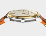  Shop Authentic Versace V-Circle Quartz Mother of Pearl Dial Brown Leather Strap Watch for Women - VBP03017 - Luxxuri