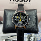  Shop Authentic Tissot T Race PRC 200 Chronograph Quartz Black Dial Black Leather Strap Watch for Men - T17.1.526.52 - Luxxuri